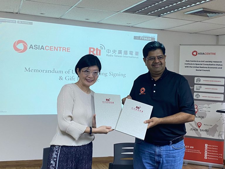 Read more about the article Asia Centre-Radio Taiwan International MOU to Further Media Collaboration 